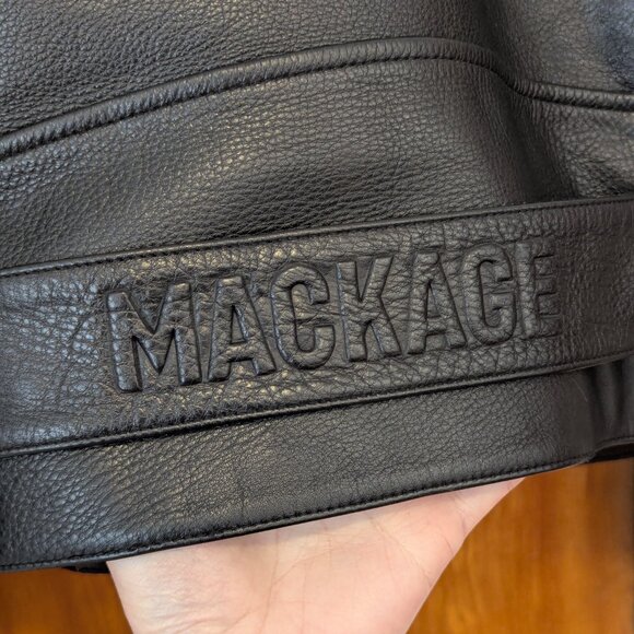 Mackage Xenia Cropped Leather Jacket (XL) - Picture 4 of 16